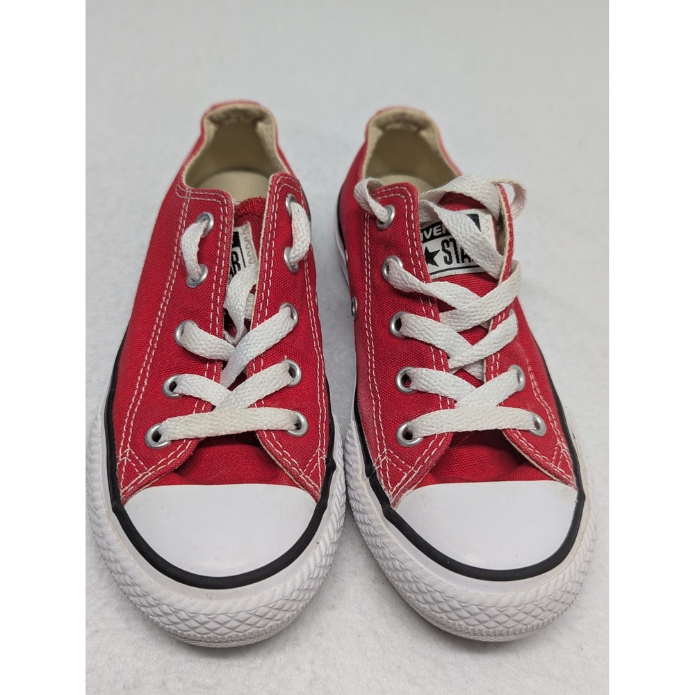 Converse Chuck Taylor All Star Low Top Red Youth Sneakers 3J236 Size 13